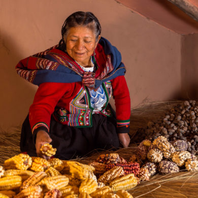 Cléofécélia, International Award Terre de Femmes 2021 laureate of the Yves Rocher Foundation, lists, preserves and disseminates knowledge about seeds and local seeds to save a whole section of the plant and cultural heritage of the Andes.