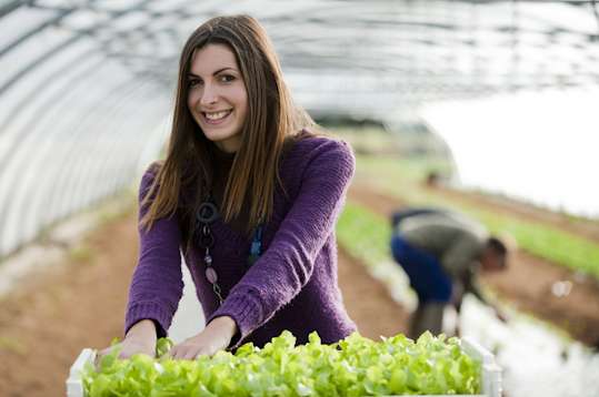 Autistic organic farmers who are proud of their produce!