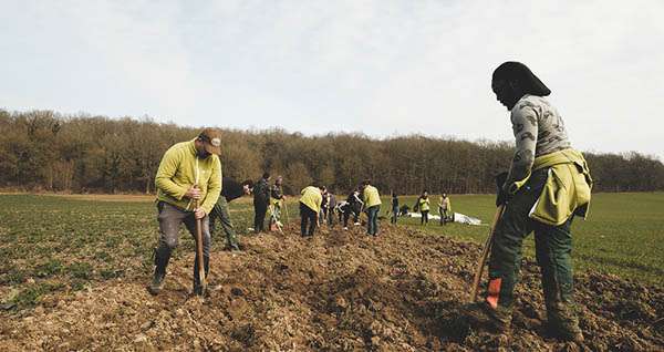 Plantation d'arbres en Seine et Marne Fondation Yves Rocher