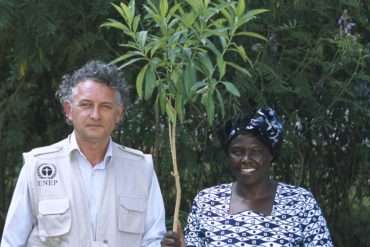 Jacques Rocher and Wangari Maathai