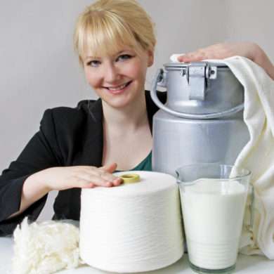 Anke Domaske / QMilk / Germany / Recycling discarded milk / Textile fibre / Waste management / Circular economy