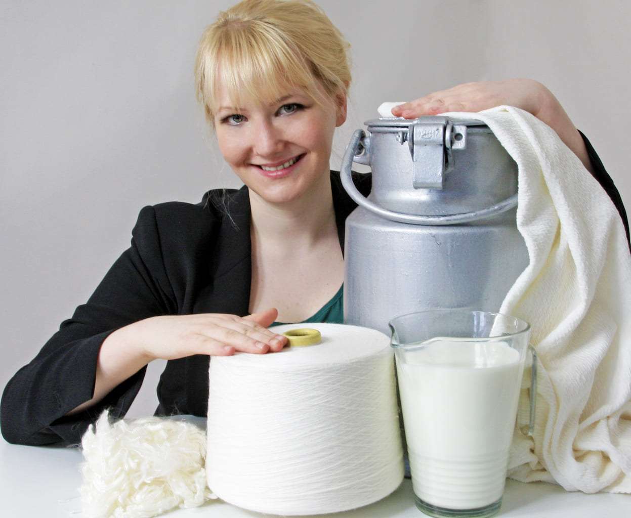 Anke Domaske / QMilk / Germany / Recycling discarded milk / Textile fibre / Waste management / Circular economy