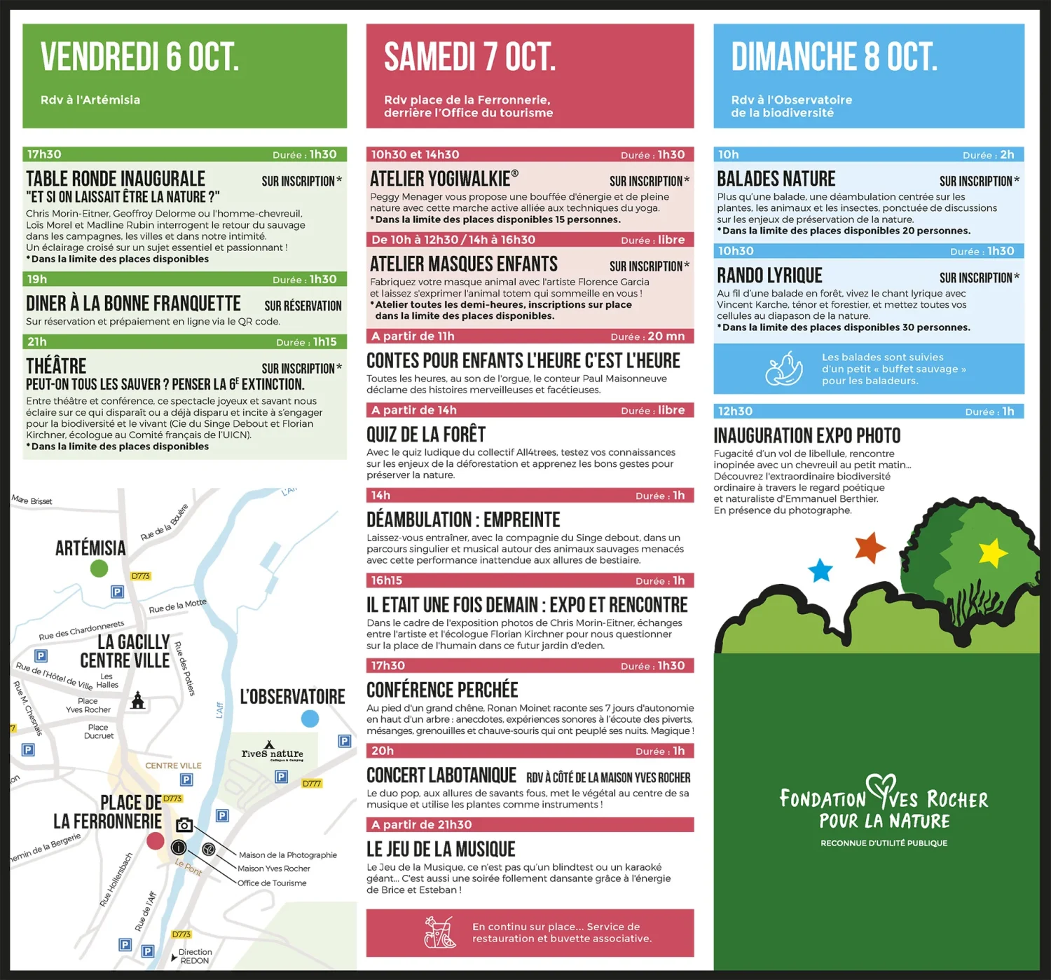 Programme Festival Nature en Fête 2023 La Gacilly Fondation Yves Rocher