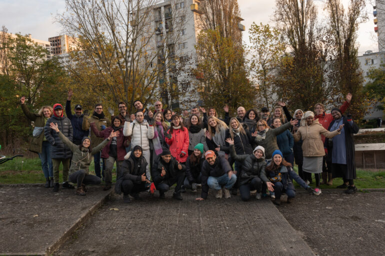 Photo de groupe à l'évènement de la cité des Cosmonautes