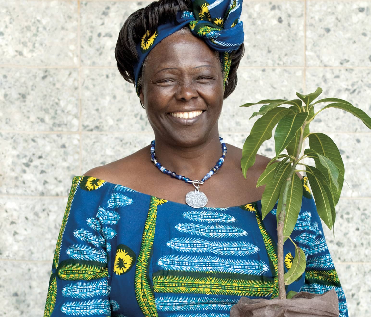 Wangari Maathai prix Nobel de la paix et marraine de la campagne Plant for the planet de l’ONU